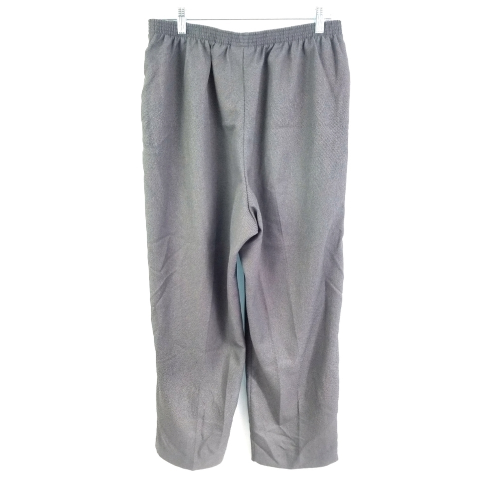 3/$25 Alfred Dunner Size 18W Black Gray Pull On Pants